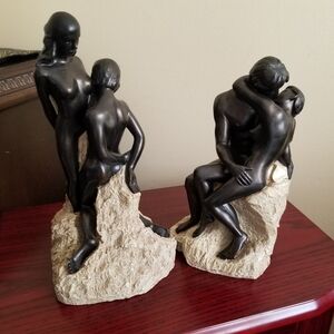 Auguste Rodin Embracing Nude Sculptures